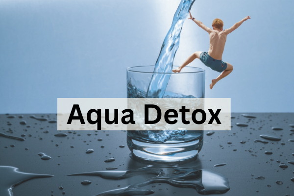 An illustration depicting the 7 benefits of aqua "detox"