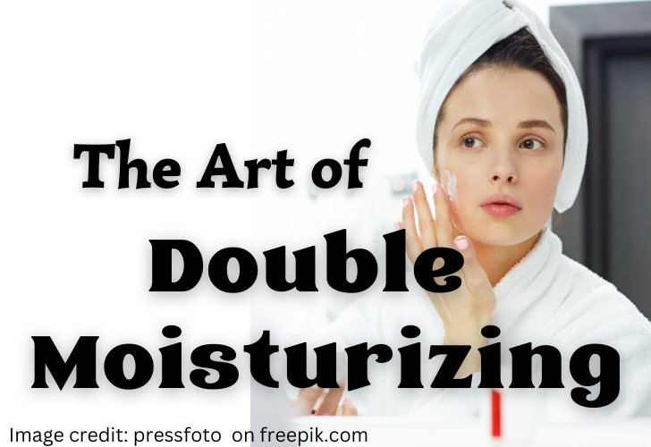 illustration depicting the art of double moisturizing