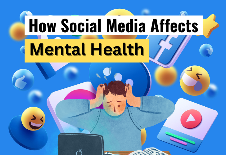illustration depicting on How Social Media Affects Mental Health