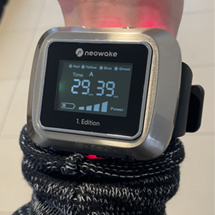 neowake chrome watch used for what is red light therapy?